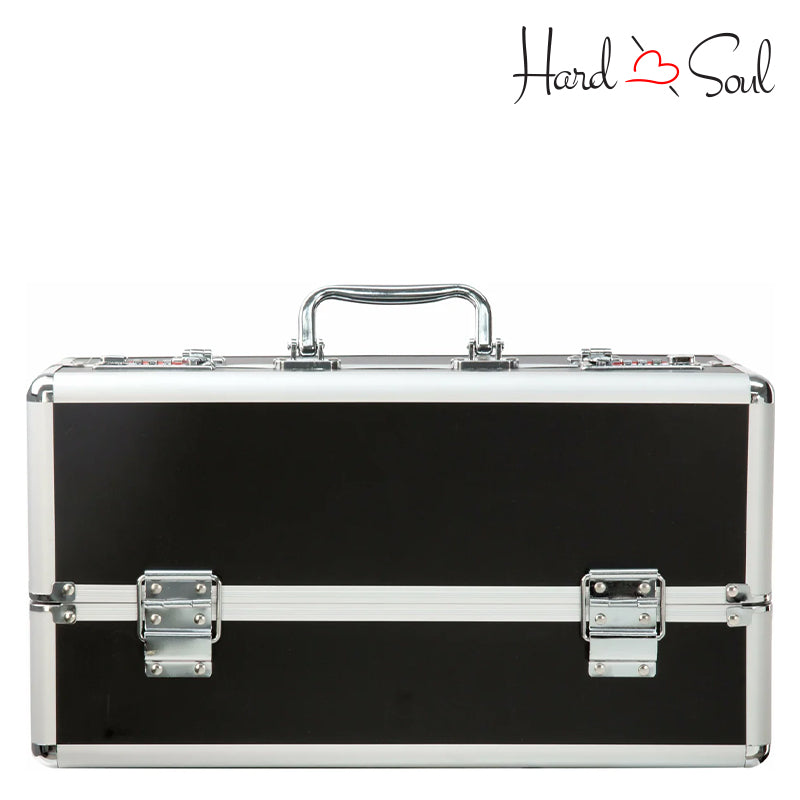 Front side of a closed Black Large Lockable Vibrator Case - HardnSoul