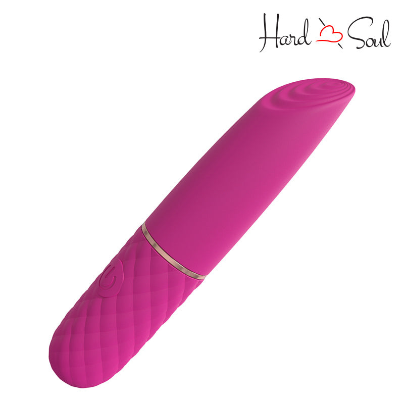 Side of LoveLine Beso Mini Lipstick Vibrator Pink - HardnSoul