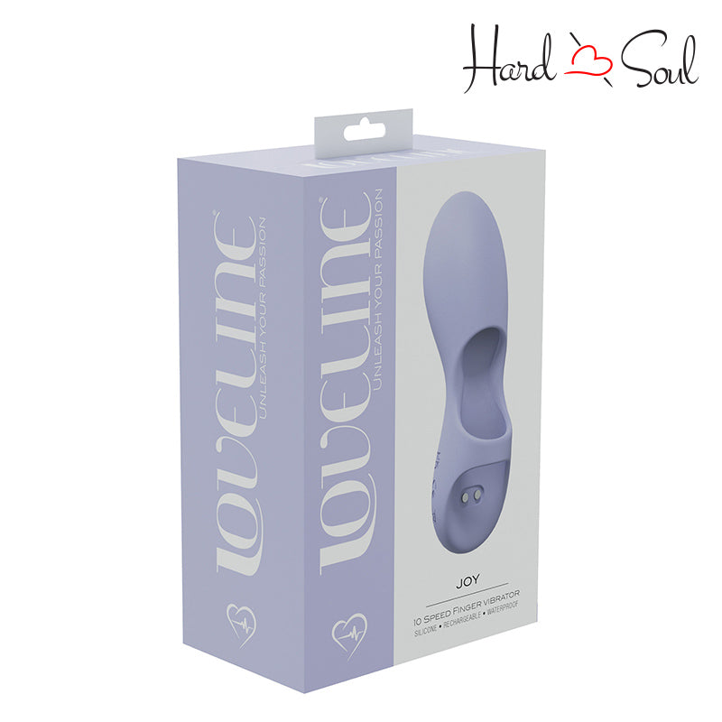 A Box of LoveLine Joy Finger Vibrator Lavender - HardnSoul