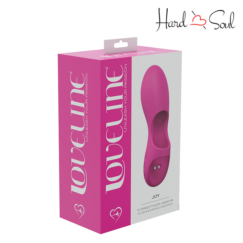 A Box of LoveLine Joy Finger Vibrator Pink - HardnSoul