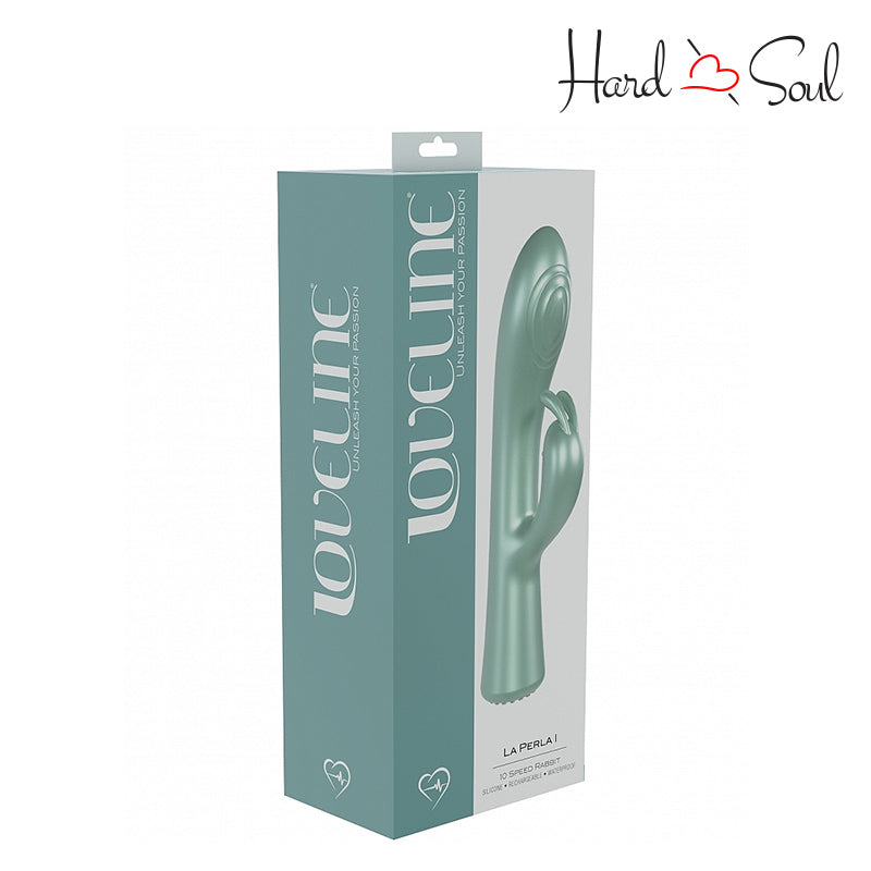 A Box of LoveLine La Perla I Rabbit Vibrator Green - HardnSoul