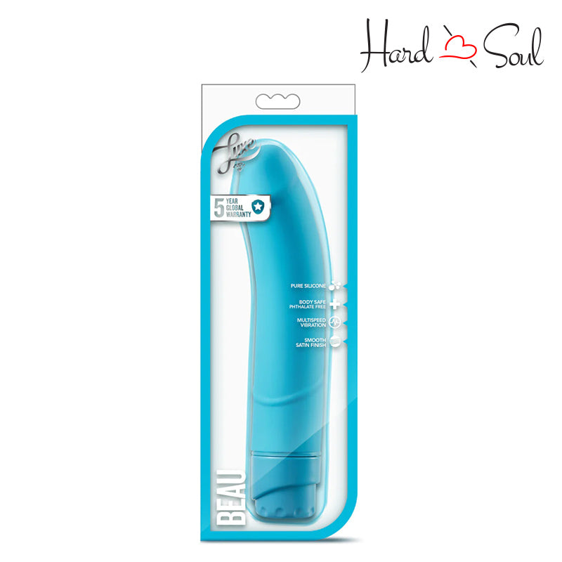 Luxe Beau Vibrating Dildo Blue 8.5" Luxe Beau Vibrating Dildo Blue 8.5"