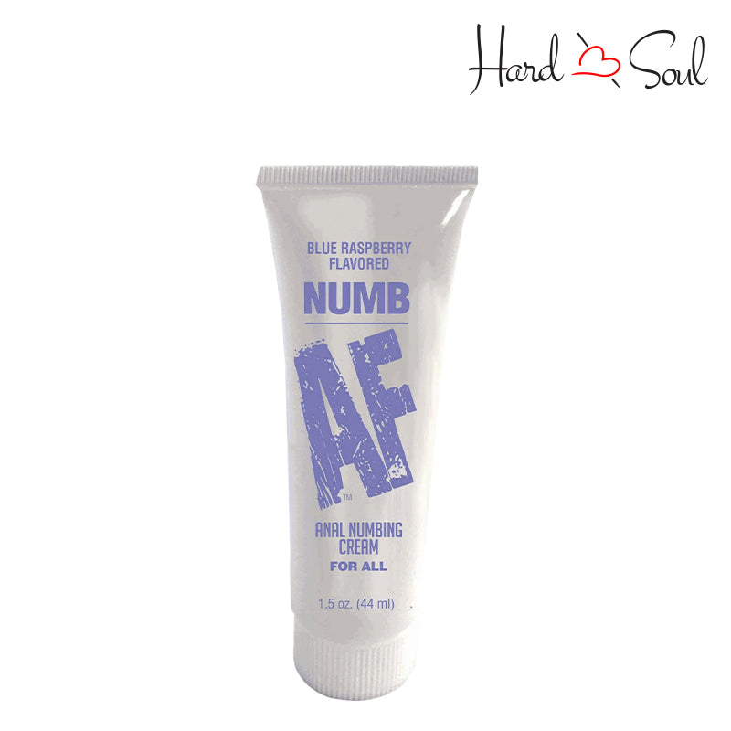 A Tube of Numb AF Blue Raspberry Flavored Anal Numbing Cream 1.5oz - HardnSoul