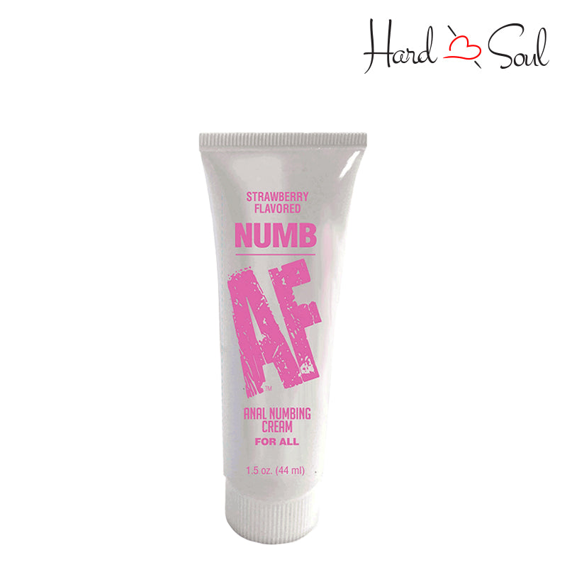 A Tube of Numb AF Strawberry Flavored Anal Numbing Cream 1.5oz - HardnSoul