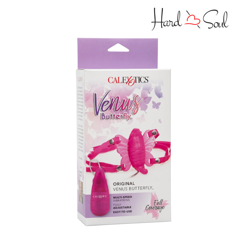 Front Side Box of Original Venus Butterfly Vibrator Pink - HardnSoul