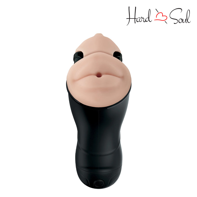 Front Side of PDX Elite Double Penetration Vibrating Masturbator - HardnSoul