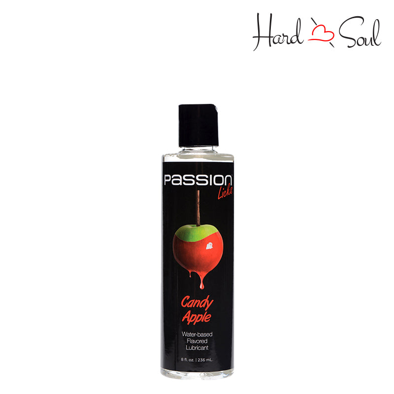 Front Side of a Bottle of Passion Licks Candy Apple Water Based Flavored Lubricant 8oz - HardnSoul