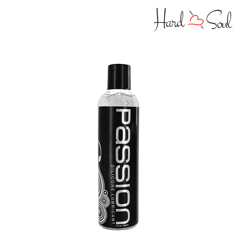 Front side of a Bottle of Passion Premium Silicone Lubricant 8oz - HardnSoul