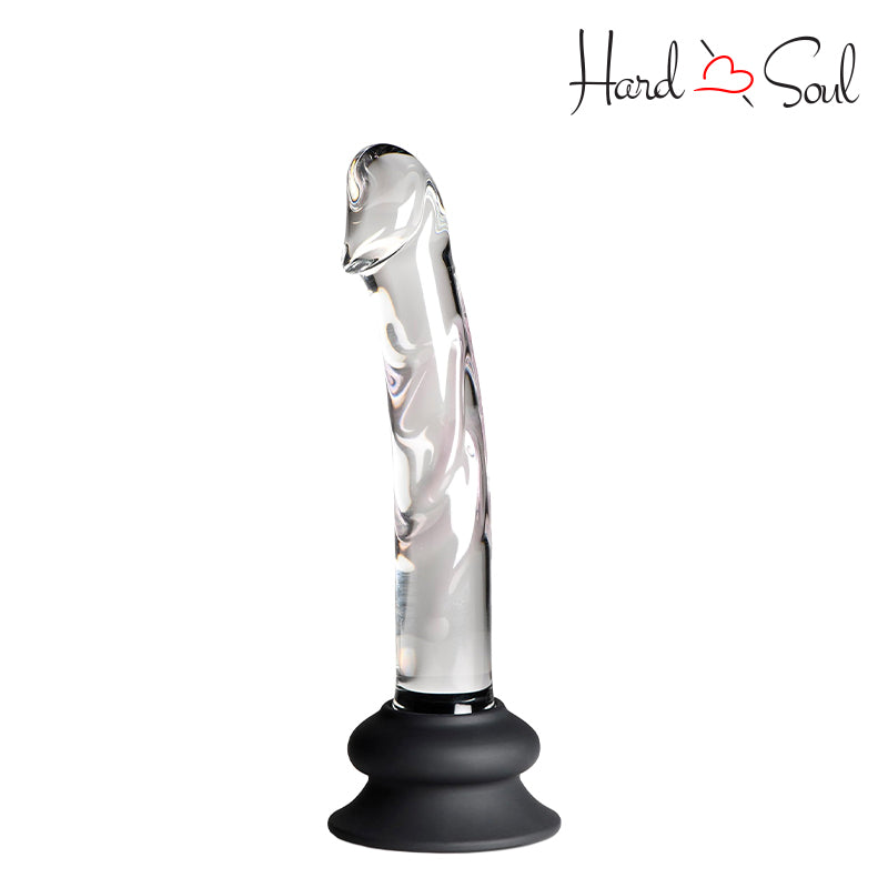 Pleasure Crystals 7" Glass Dildo with Silicone Base - HardnSoul