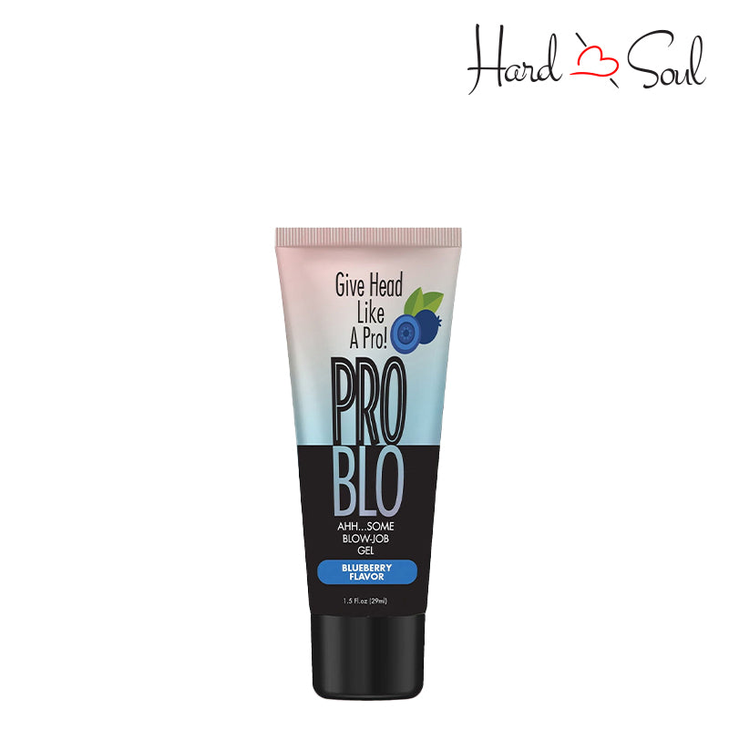 A Tube of ProBlo Oral Pleasure Blueberry Flavored Gel 1.5oz - HardnSoul