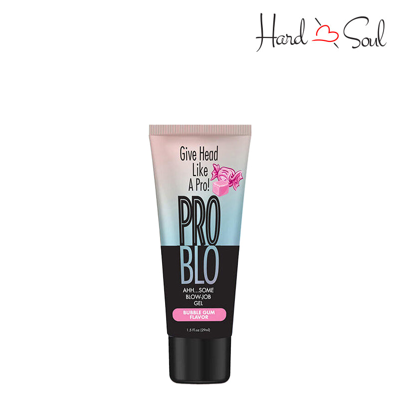 Tube of ProBlo Oral Pleasure Bubblegum Flavored Gel 1.5oz - HardnSoul