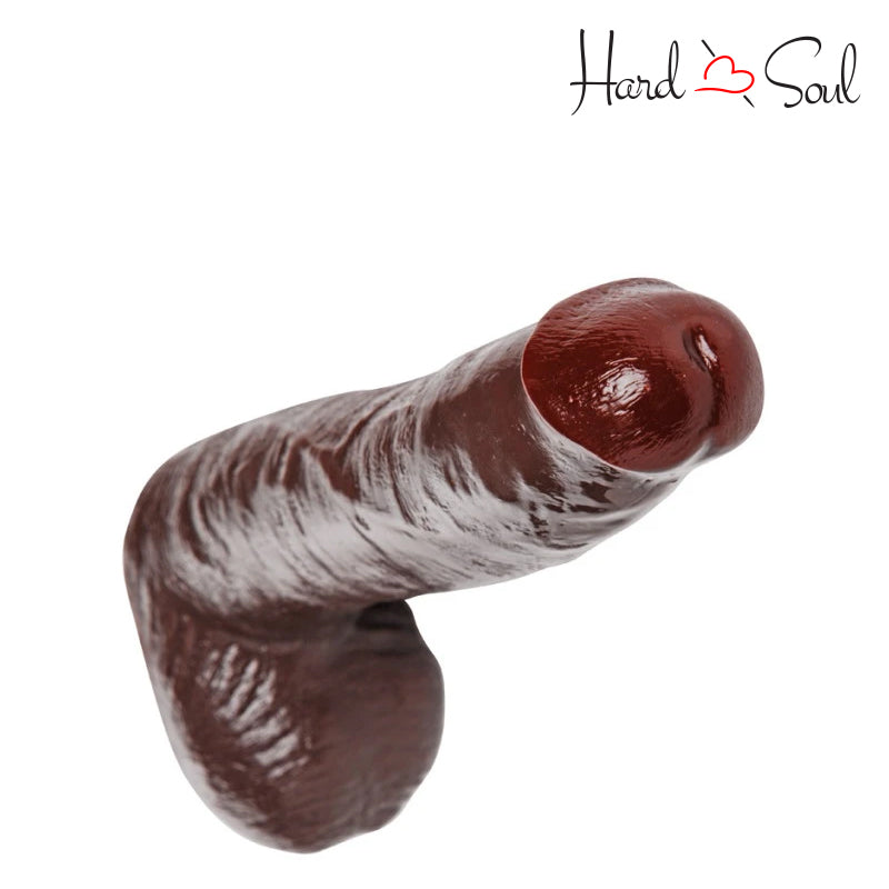 Top Side of Realistic 8 Inch Dildo Chocolate - HardnSoul