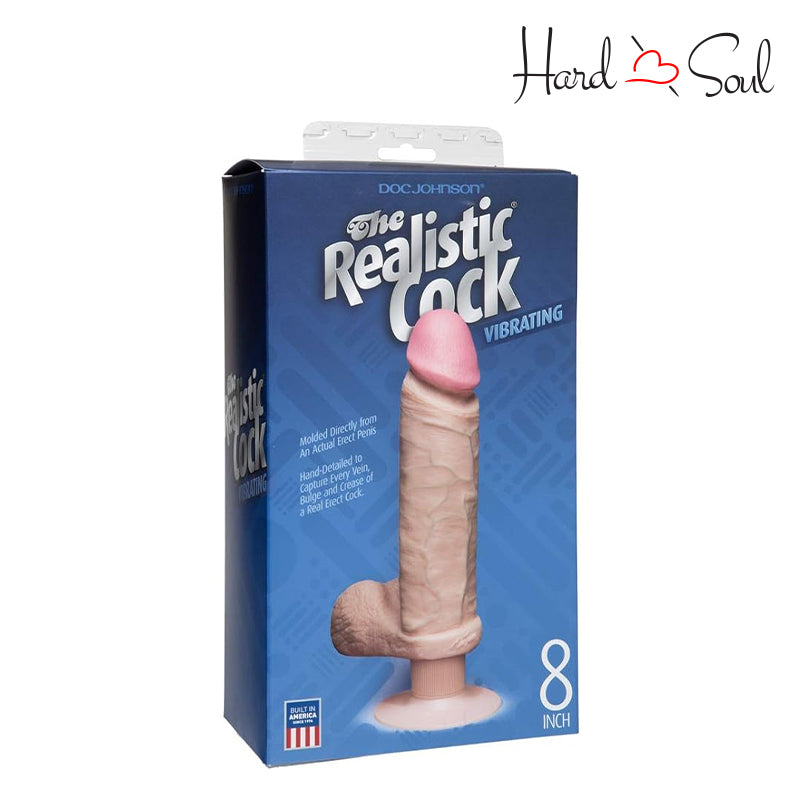 A Box of Realistic 8 Inch Dildo Vanilla - HardnSoul