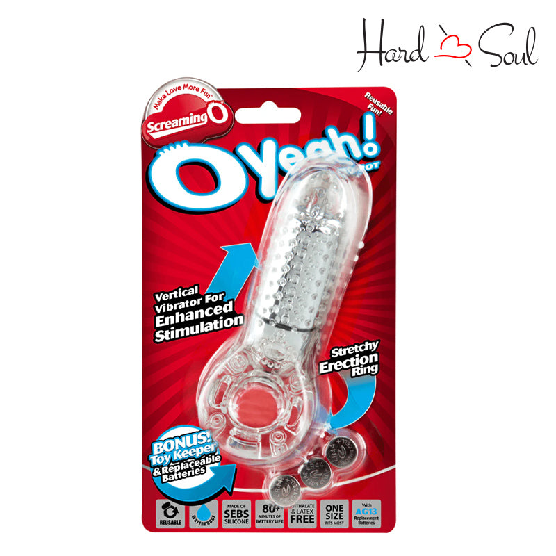 A Box of Screaming O OYeah Vibrating Cock Ring Clear - HardnSoul