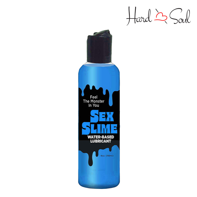 A Bottle of Sex Slime Creature Lubricant Blue 4oz - HardnSoul