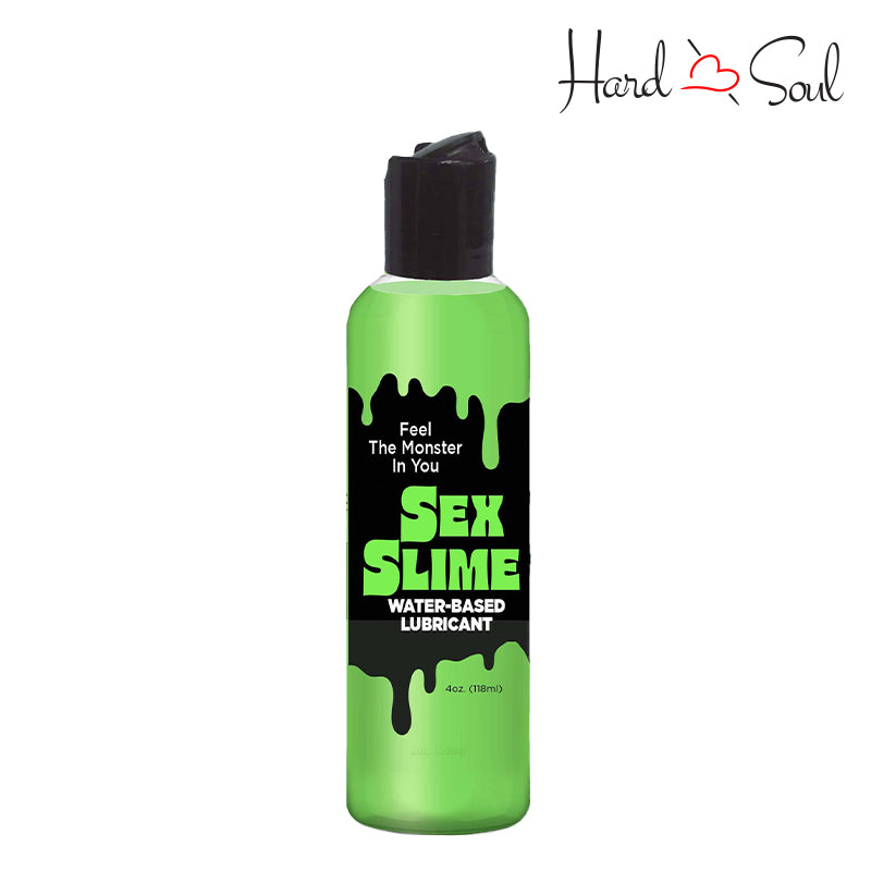 A Bottle of Sex Slime Creature Lubricant Green 4oz - HardnSoul