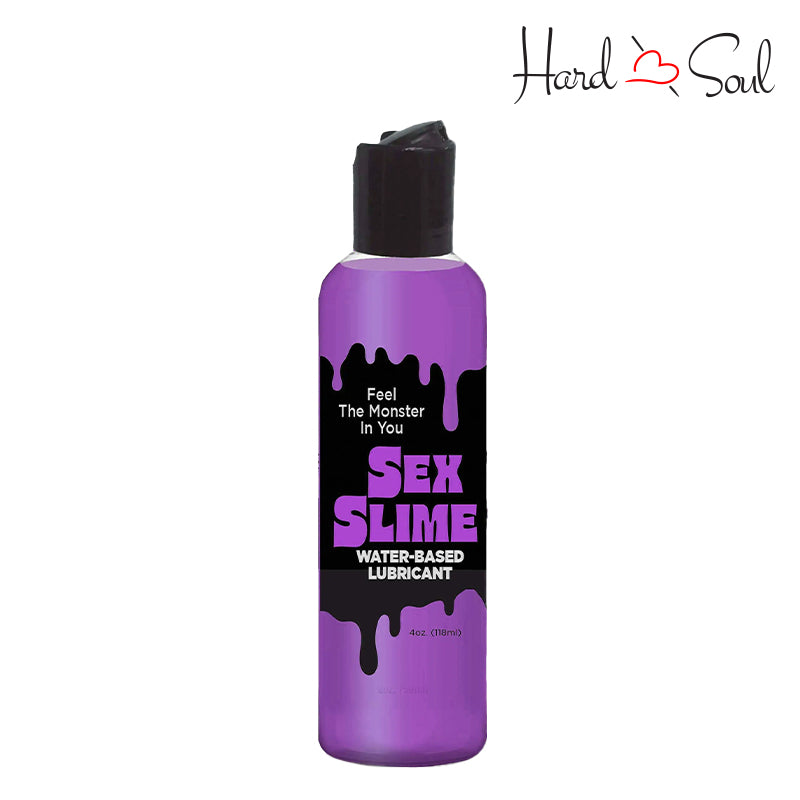 A Bottle of Sex Slime Creature Lubricant Purple 4oz - HardnSoul