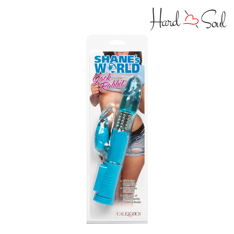 Front Side of Shane's World Jack Rabbit Vibrator Blue Box - HardnSoul