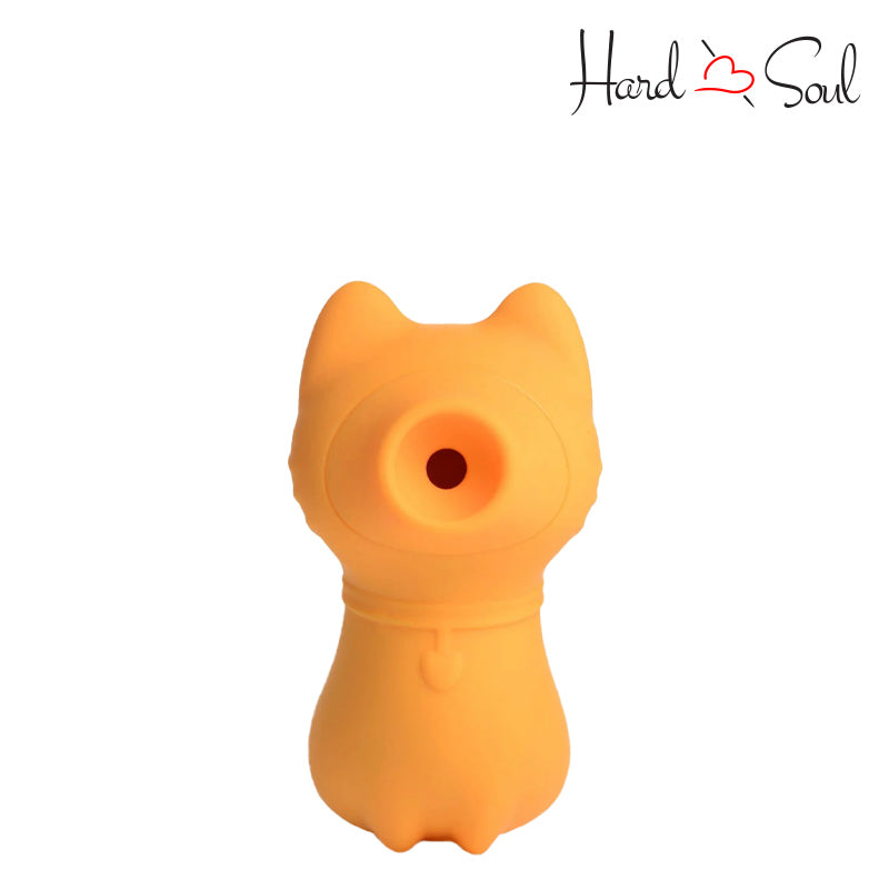 Front Side of Shegasm Sucky Kitty Clitoral Stimulator Orange - HardnSoul