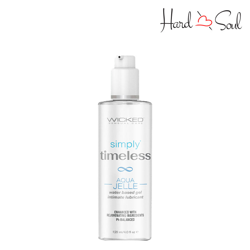 A Bottle of Simply Timeless Aqua Jelle Personal Lubricant 4oz - HardnSoul