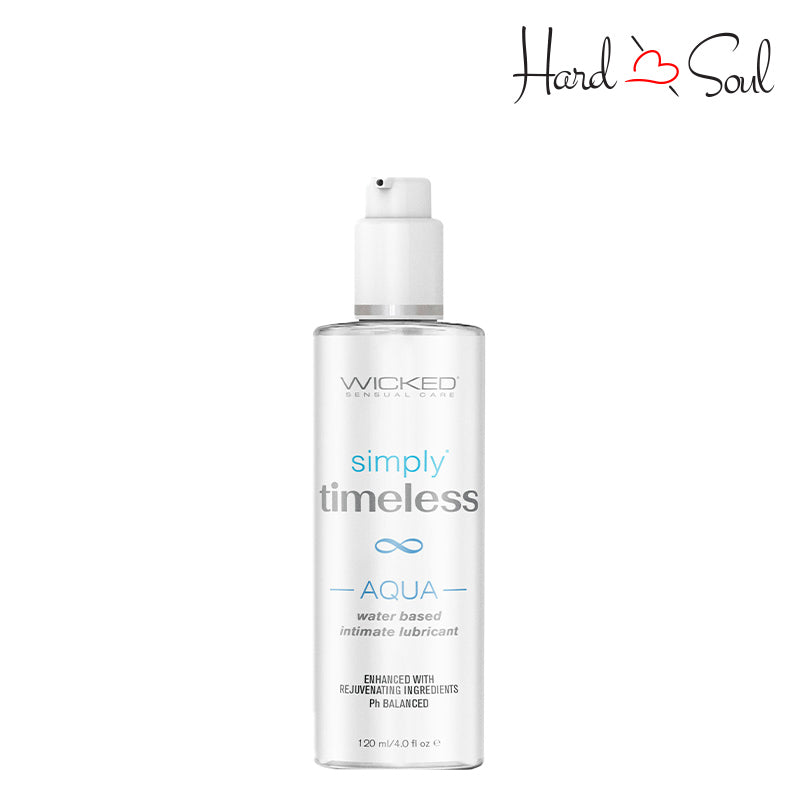 A Bottle of Simply Timeless Aqua Personal Lubricant 4oz - HardnSoul