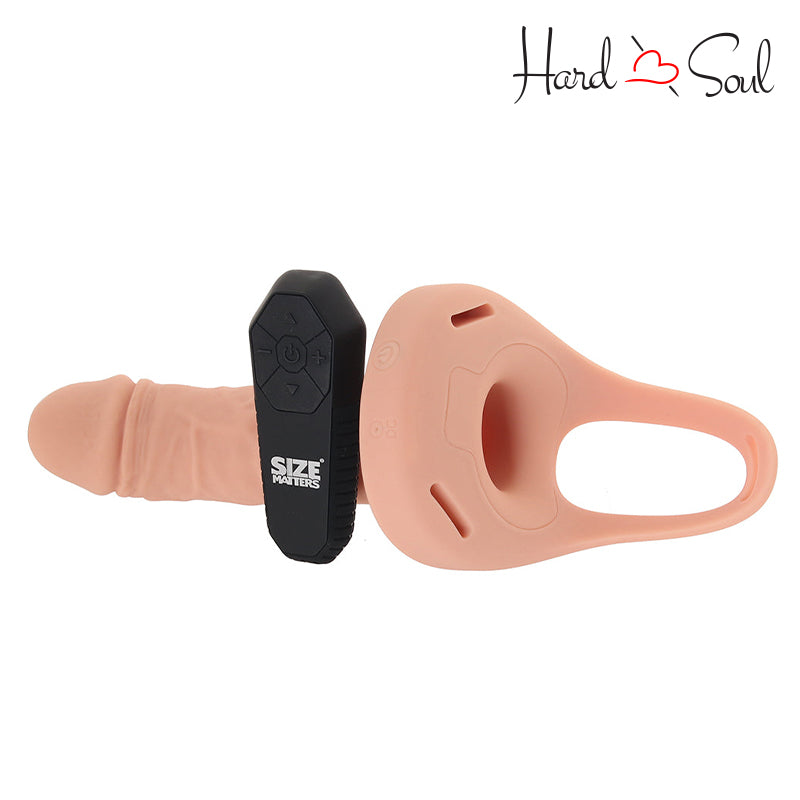 A Size Matters 2 Inch Vibrating Penis Sheath W/Remote Light with remote control - HardnSoul