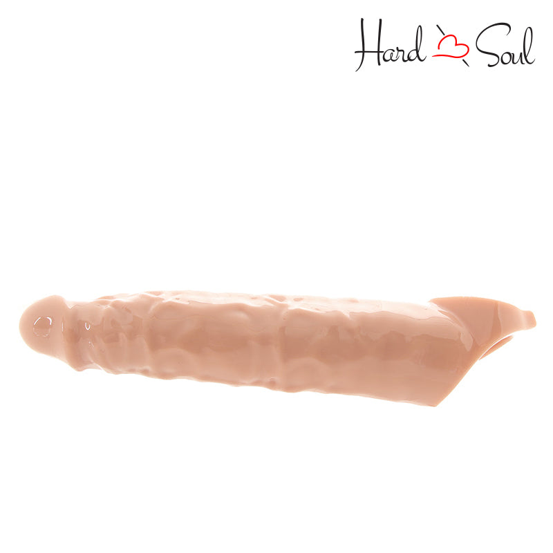 Side of Size Matters 3 Inch Penis Extender Sleeve Vanilla - HardnSoul