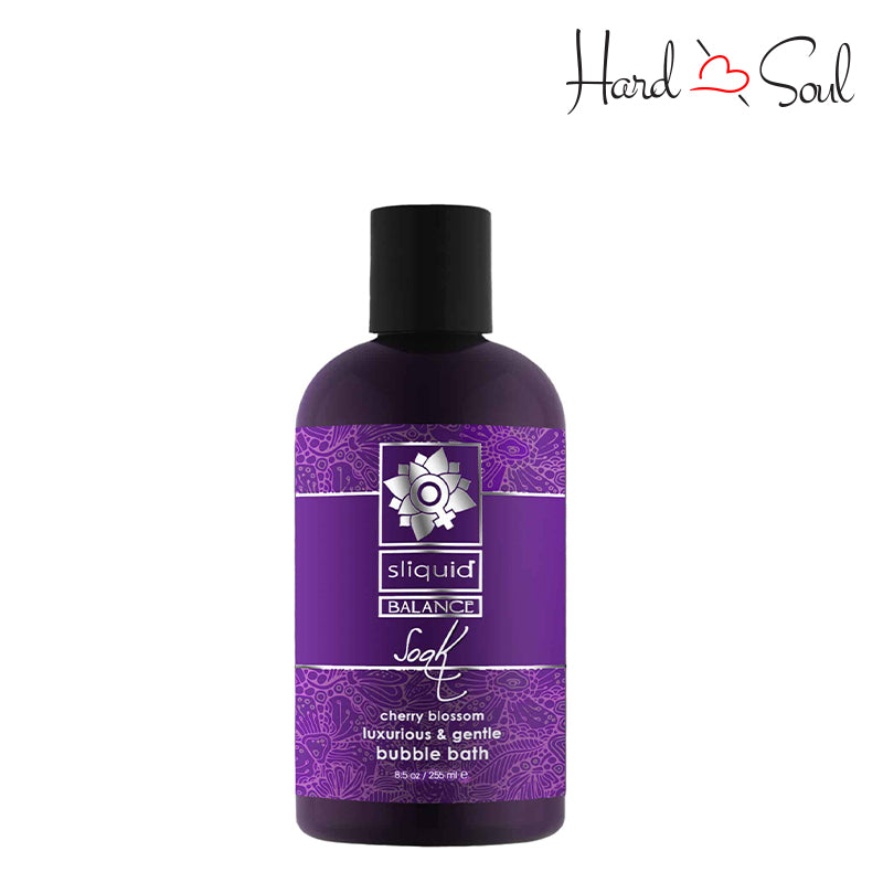 A Bottle of Sliquid Balance Soak Cherry Blossom Bubble Bath - HardnSoul