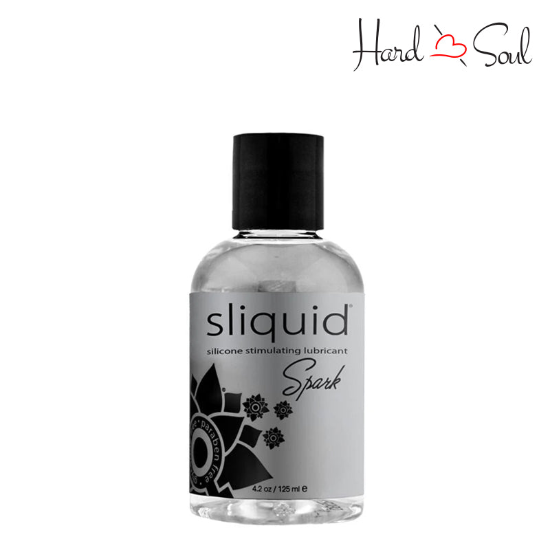 A Bottle of Sliquid Naturals Spark Silicone Stimulating Lube 4.2oz - HardnSoul