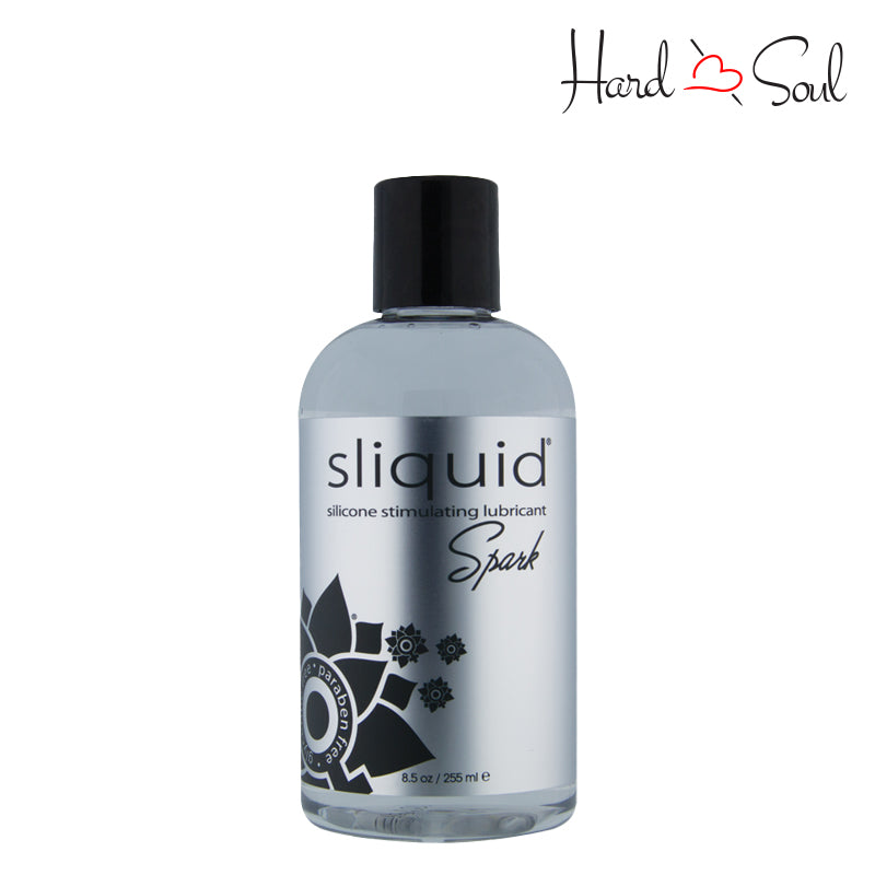 A Bottle of Sliquid Naturals Spark Silicone Stimulating Lube 8.5oz - HardnSoul