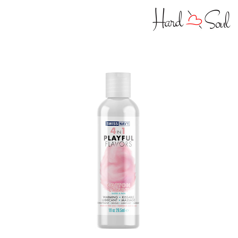 A Bottle of Swiss Navy 4 In 1 Flavored Lubricant Cotton Candy 1oz - HardnSoul