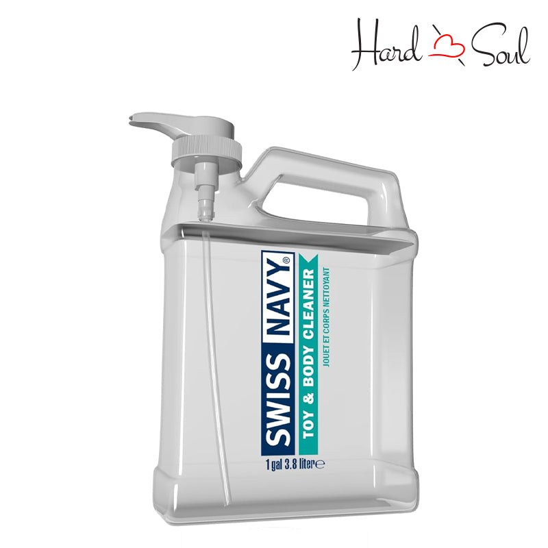 A Dispenser Bottle 128oz of Swiss Navy Toy & Body Cleaner - HardnSoul