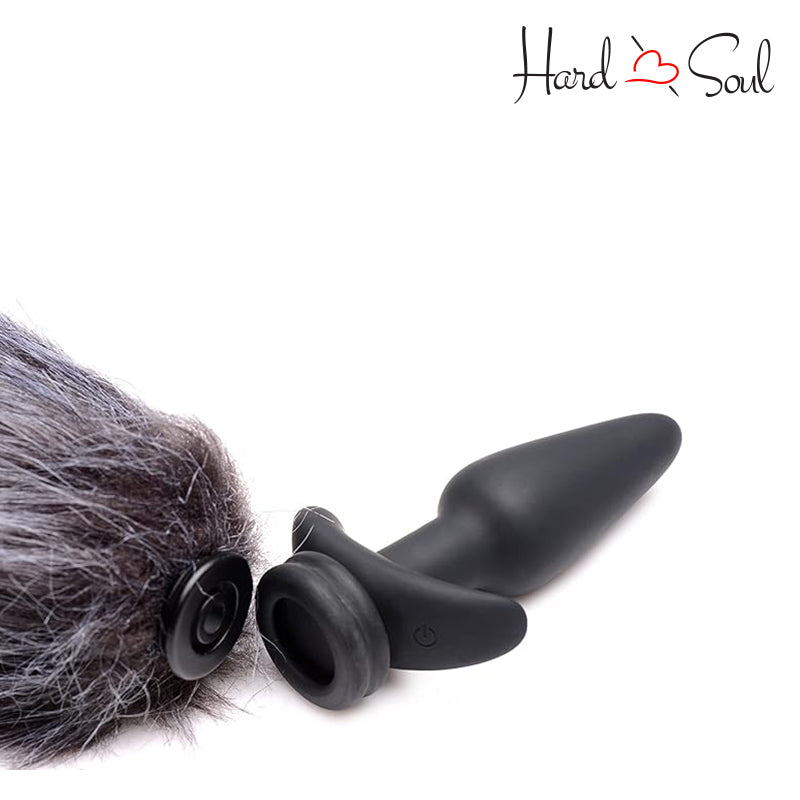 Close up of a plug of Tailz Silicone Anal Plug & 3 Interchangeable Tails Set - HardnSoul