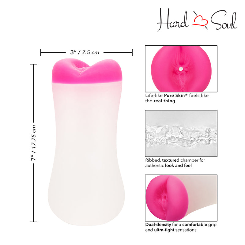 Sizes, measurement and in detail description of The Gripper Deep Ass Grip Masturbator - HardnSoul