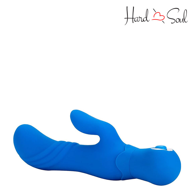 Bottom Side of Thumper G Silicone Rabbit Vibrator Blue - HardnSoul