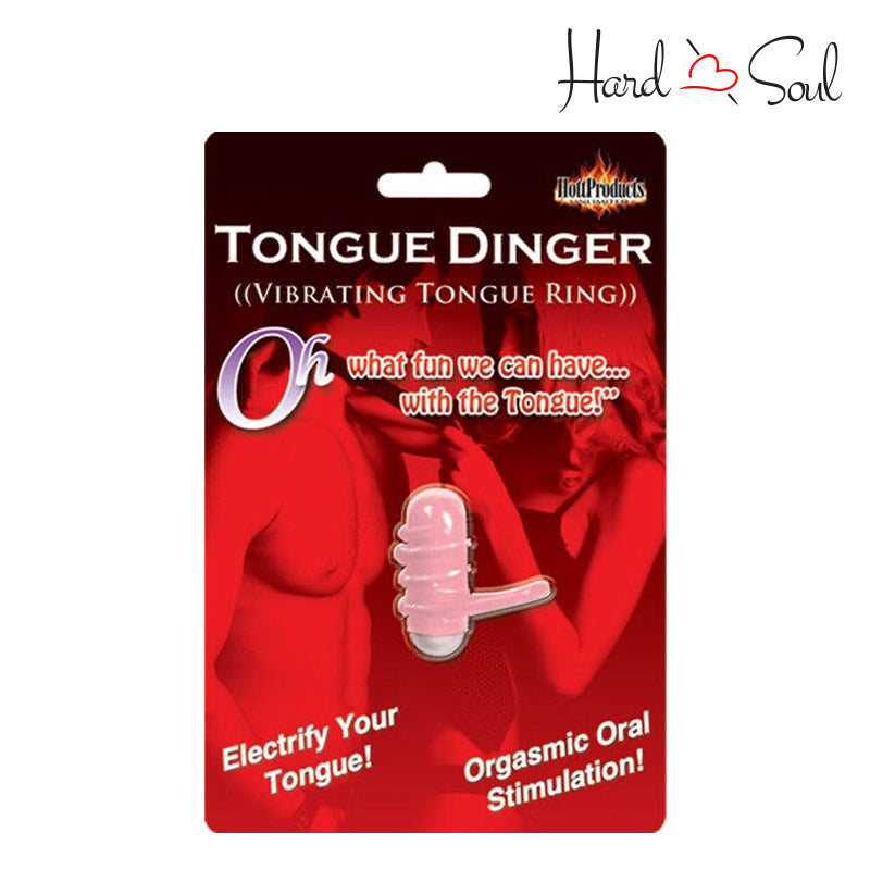 A Box of Tongue Dinger Vibrating Tongue Ring Pink - HardnSoul