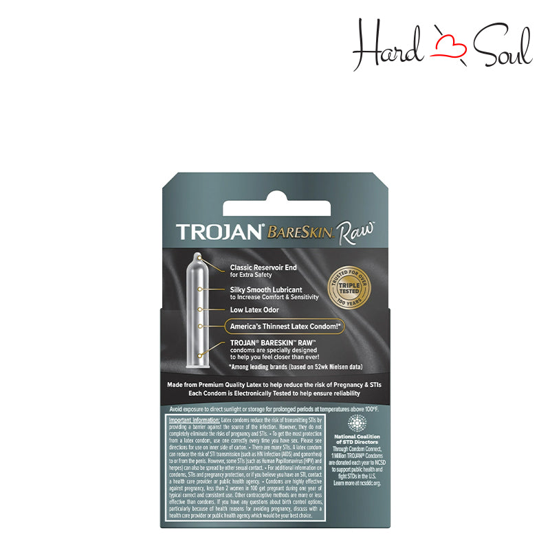 Trojan BareSkin Lubricated Latex Condoms 3 Count Trojan BareSkin Lubricated Latex Condoms 3 Count