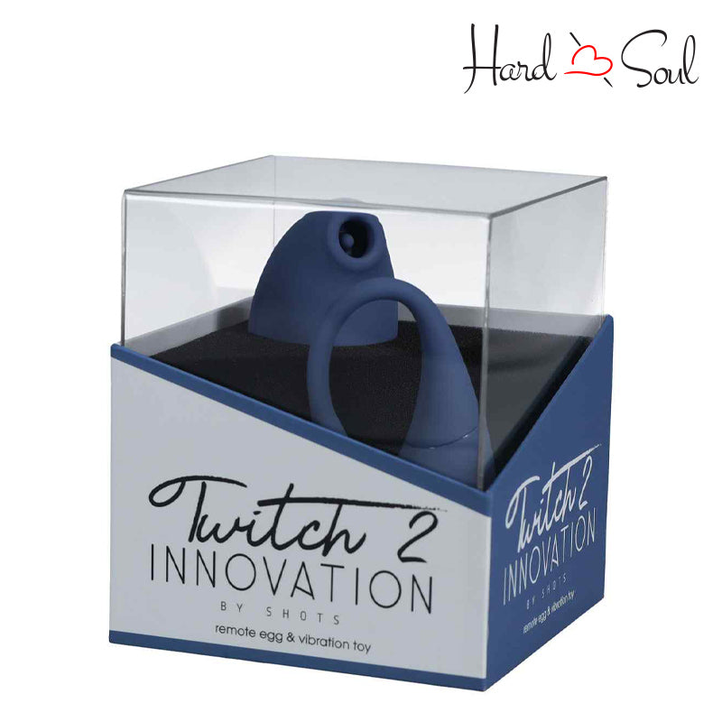 A Box of Twitch 2 Silicone Suction & Egg Vibrator Blue - HardnSoul