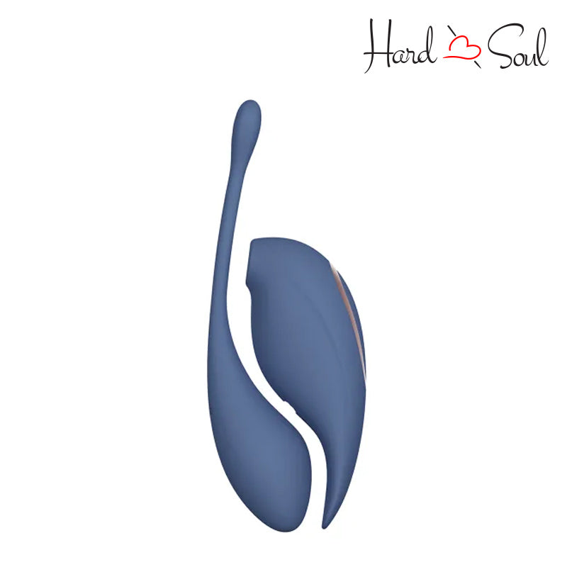 Side of Twitch 2 Silicone Suction & Egg Vibrator Blue - HardnSoul