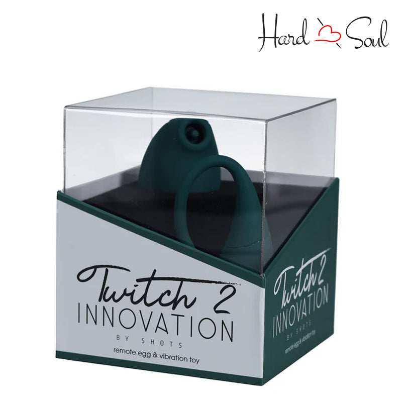 A Box of Twitch 2 Silicone Suction & Egg Vibrator Green - HardnSoul