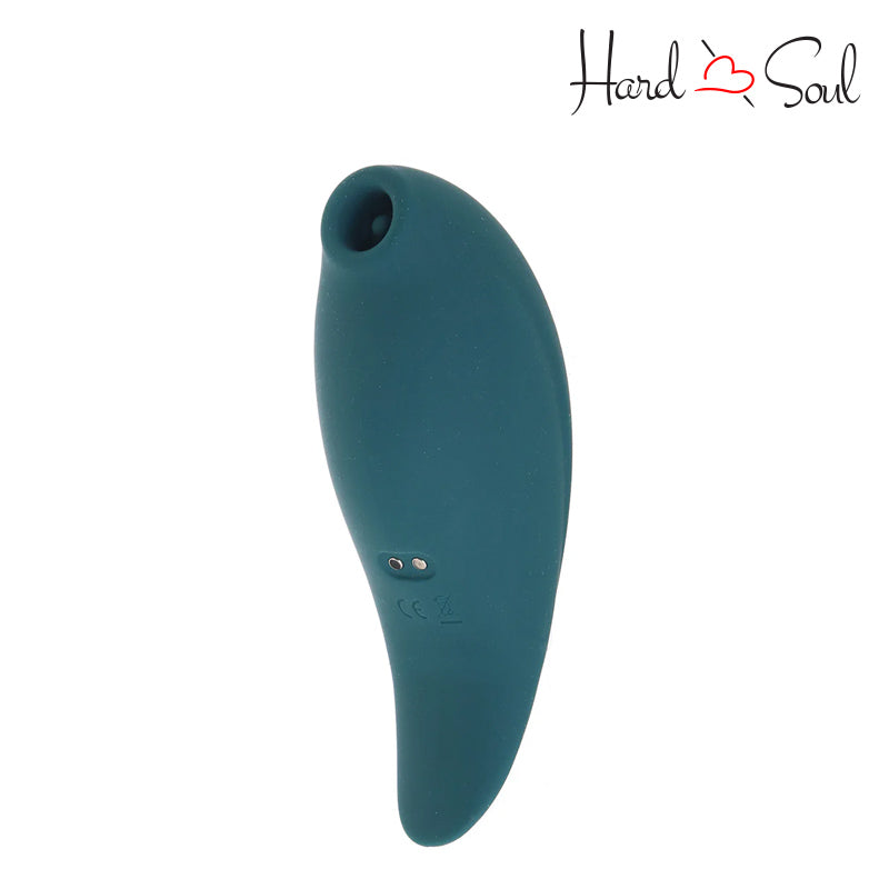 Front Side of Twitch 2 Silicone Suction & Egg Vibrator Green - HardnSoul