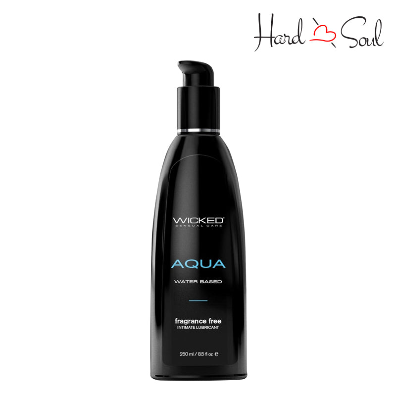 8.5oz bottle of Wicked Aqua Fragrance Free Water Based Lubricant - HardnSoul