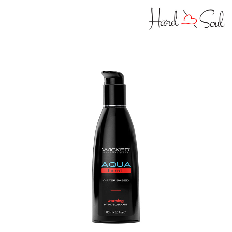 A Bottle of Wicked Aqua Heat Water Based Warming Lubricant 2oz - HardnSoul