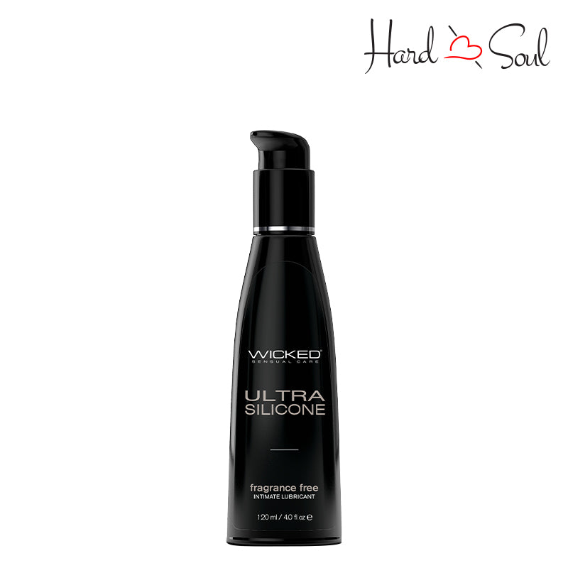 A Bottle of Wicked Ultra Silicone Lubricant 4oz - HardnSoul