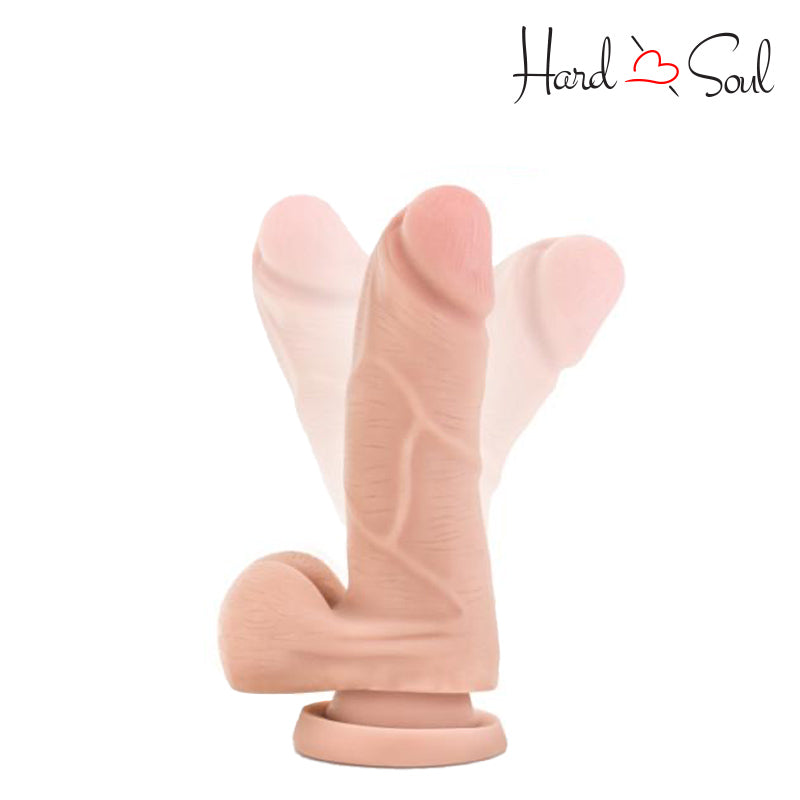 A X5 Plus Cock With Flexible Spine Beige 7" - HardnSoul